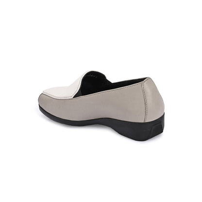Valentino Women White Leather Loafers
