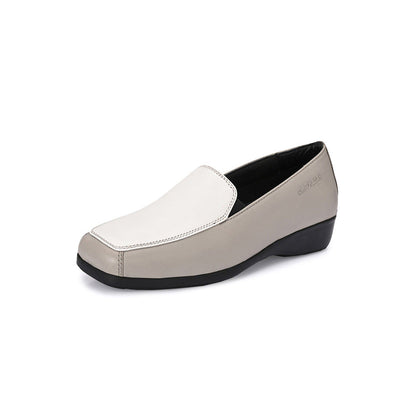 Valentino Women White Leather Loafers