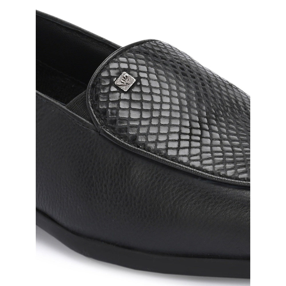 Valentino Women Black Leather Loafers