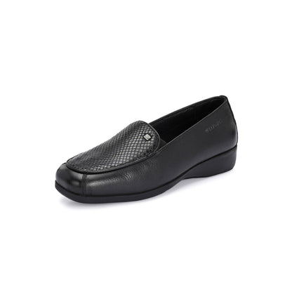 Valentino Women Black Leather Loafers