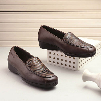Valentino Women Brown Leather Loafers