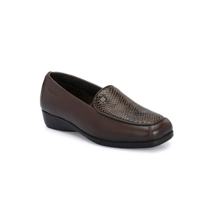 Valentino Women Brown Leather Loafers