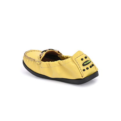 Valentino Women Yellow Leather Loafers