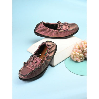 Valentino Women Pink Leather Loafers