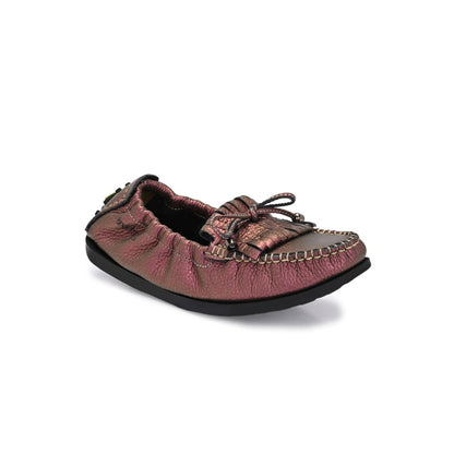 Valentino Women Pink Leather Loafers