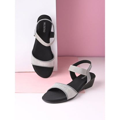 Valentino Women Grey Premium Sandal Heels