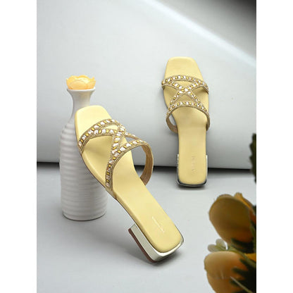 Valentino Women Premium Yellow Sandal Heels