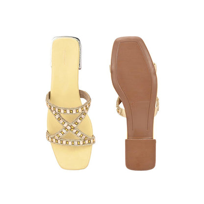 Valentino Women Premium Yellow Sandal Heels