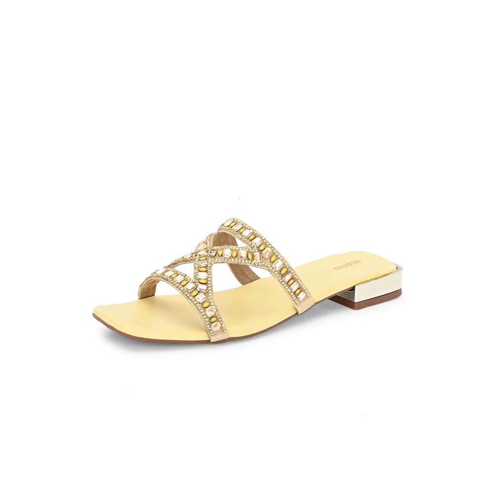 Valentino Women Premium Yellow Sandal Heels