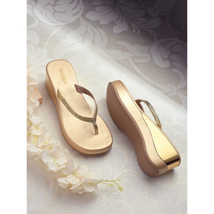 Valentino Women Gold Premium Sandals