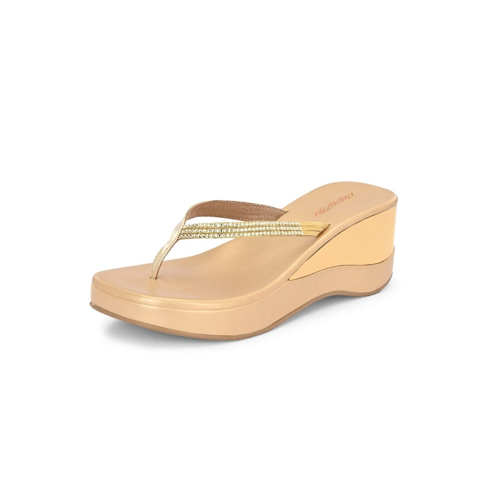 Valentino Women Gold Premium Sandals