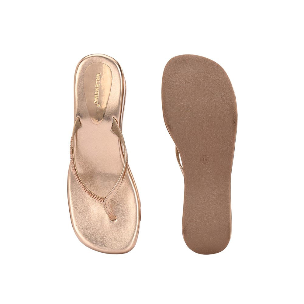 Valentino Women Rose Gold Premium Sandals