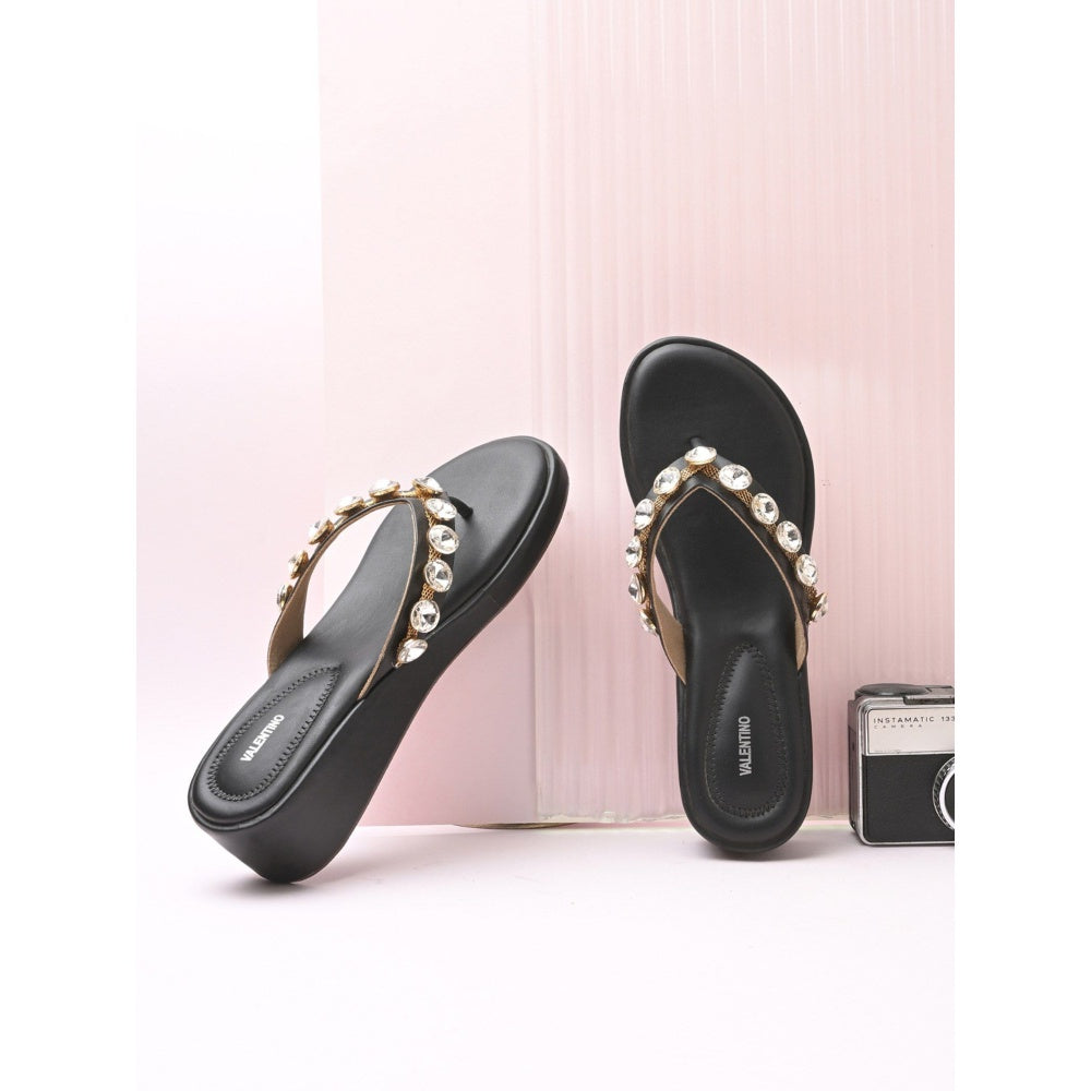 Valentino Women Premium Black Wedges
