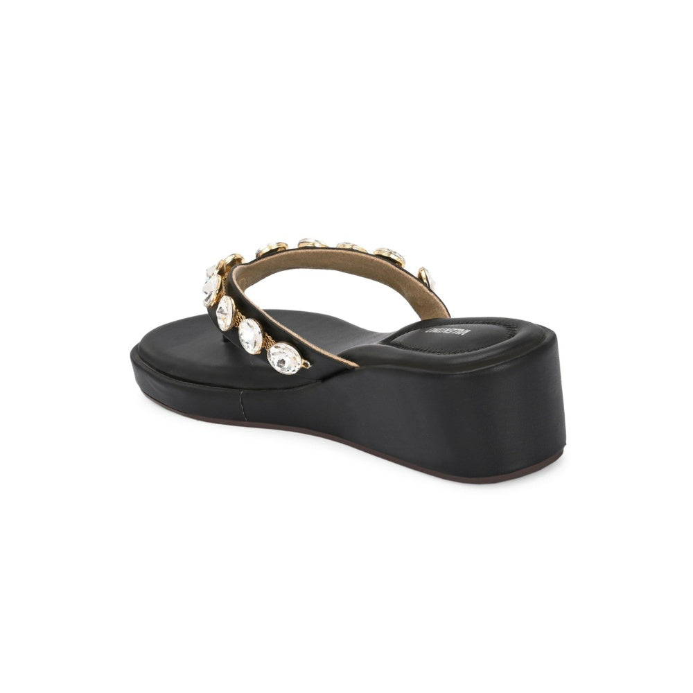 Valentino Women Premium Black Wedges