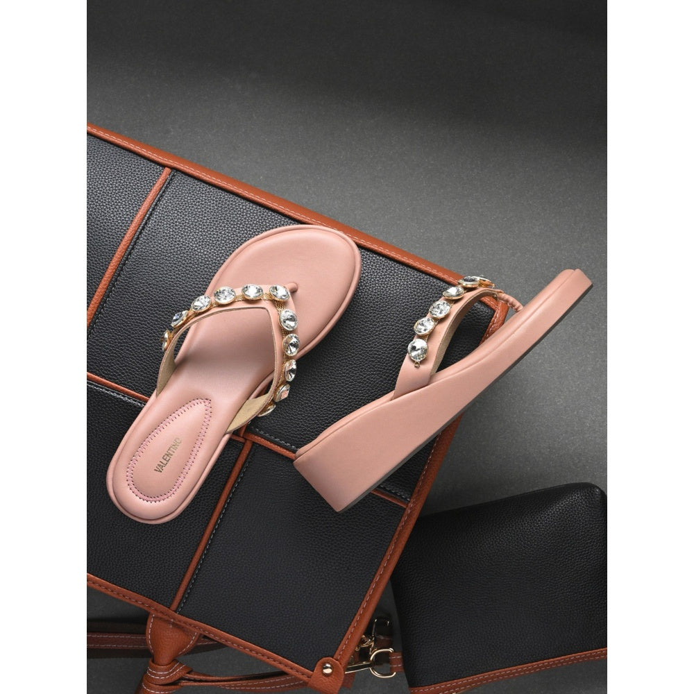 Valentino Women Premium Pink Wedges