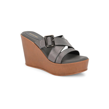 Valentino Women Premium Grey Wedges