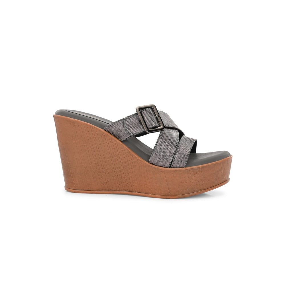 Valentino Women Premium Grey Wedges