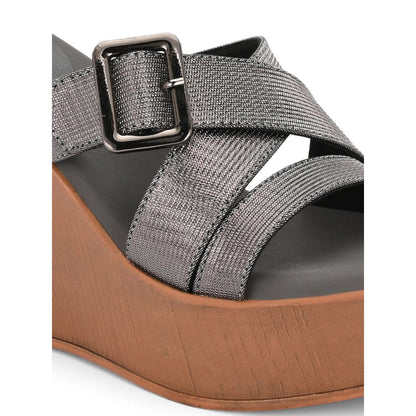 Valentino Women Premium Grey Wedges