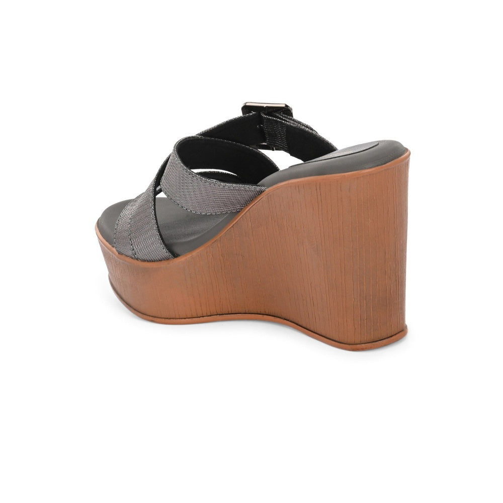 Valentino Women Premium Grey Wedges