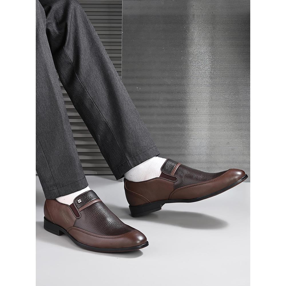 Valentino Mens Leather Casual Loafers - Brown