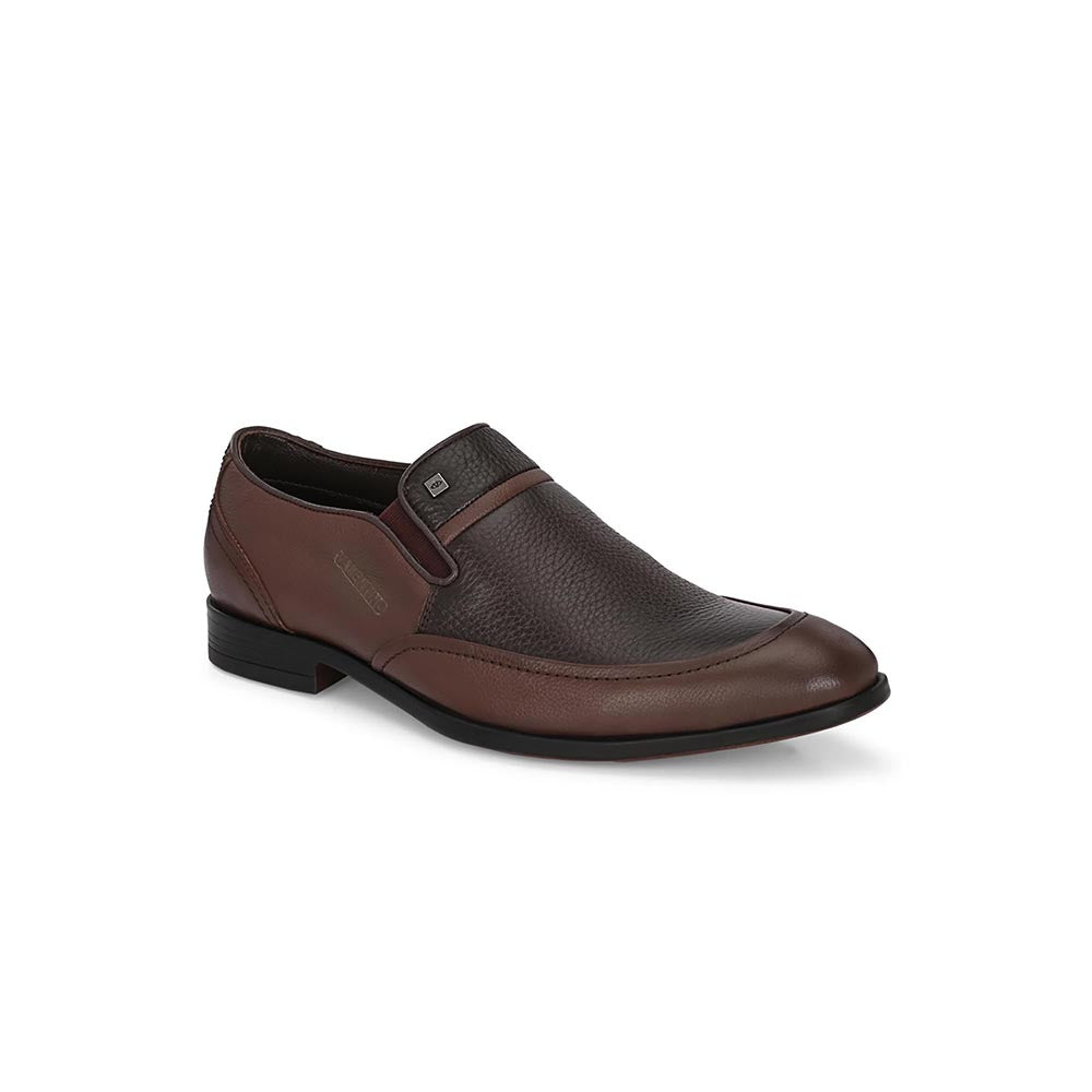 Valentino Mens Leather Casual Loafers - Brown