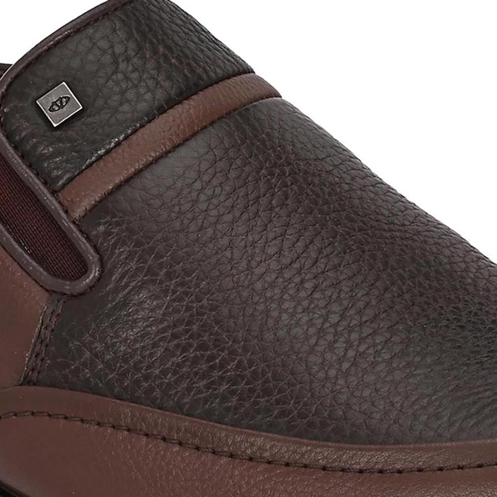 Valentino Mens Leather Casual Loafers - Brown