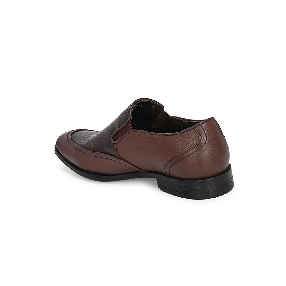 Valentino Mens Leather Casual Loafers - Brown