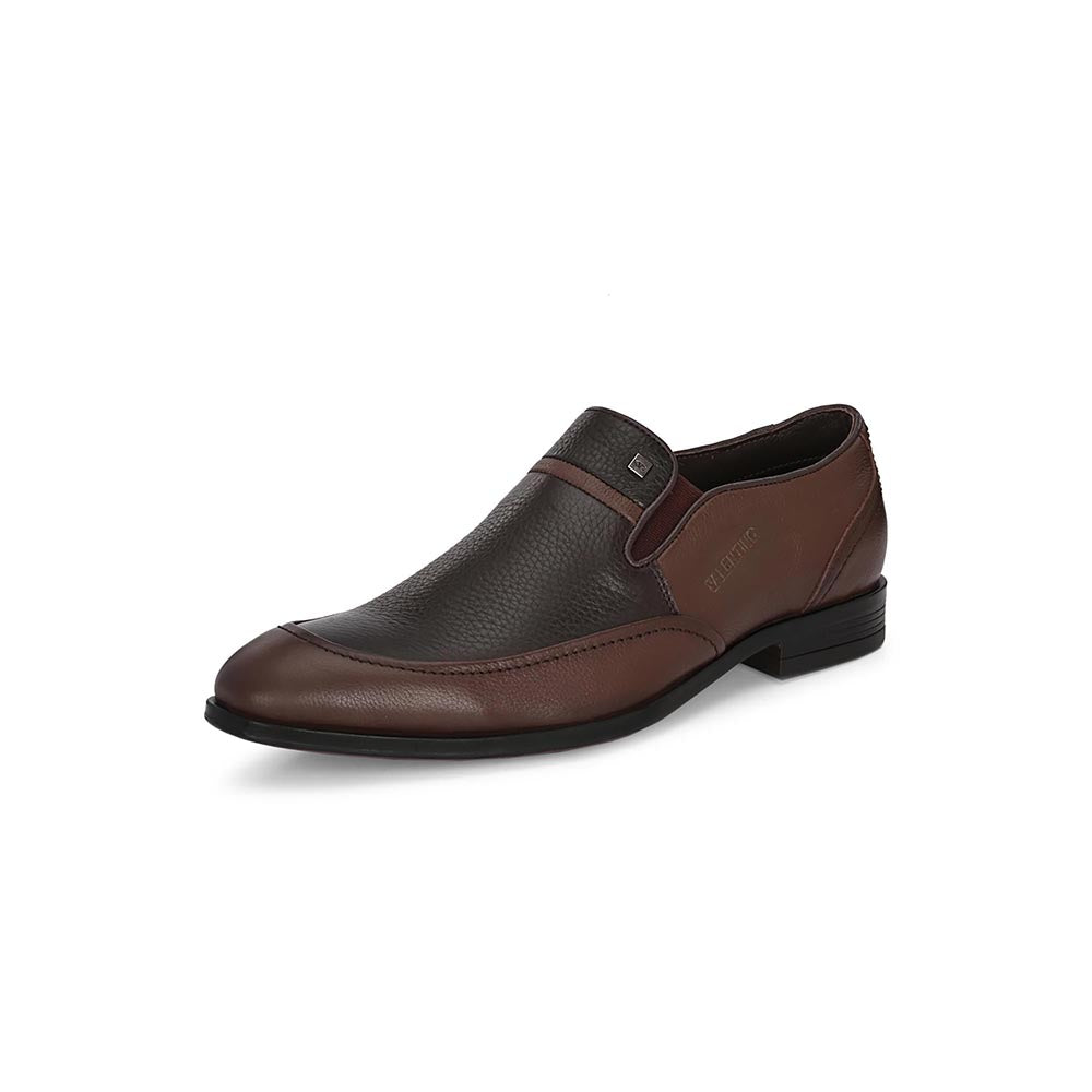 Valentino Mens Leather Casual Loafers - Brown
