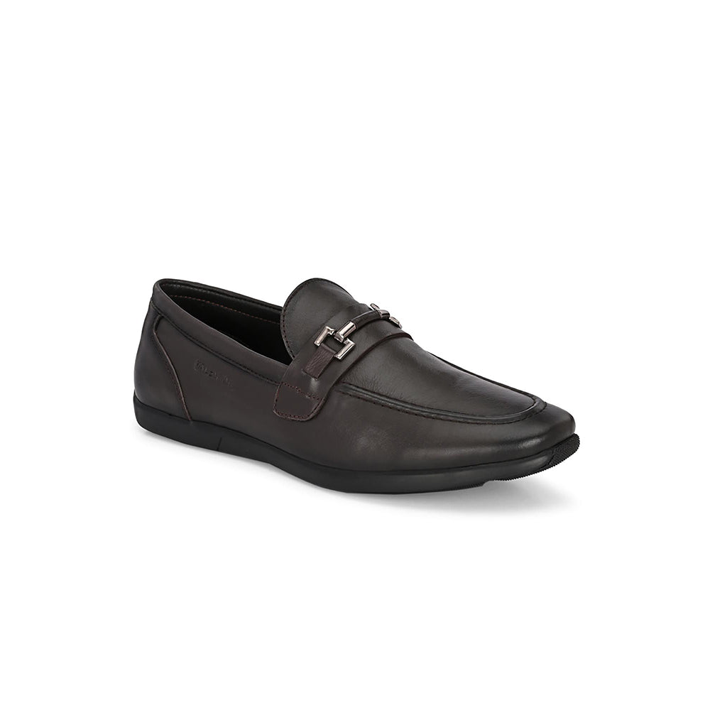 Valentino Mens Leather Casual Loafers - Brown