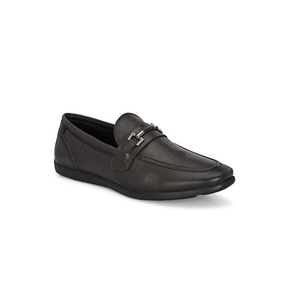 Valentino Mens Leather Casual Loafers - Brown