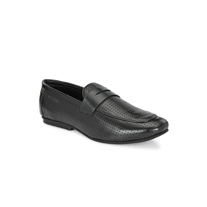 Valentino Mens Leather Casual Loafers - Black