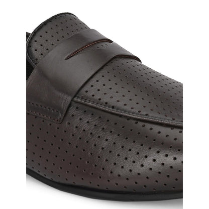 Valentino Mens Leather Casual Loafers - Brown