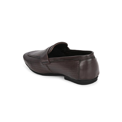 Valentino Mens Leather Casual Loafers - Brown