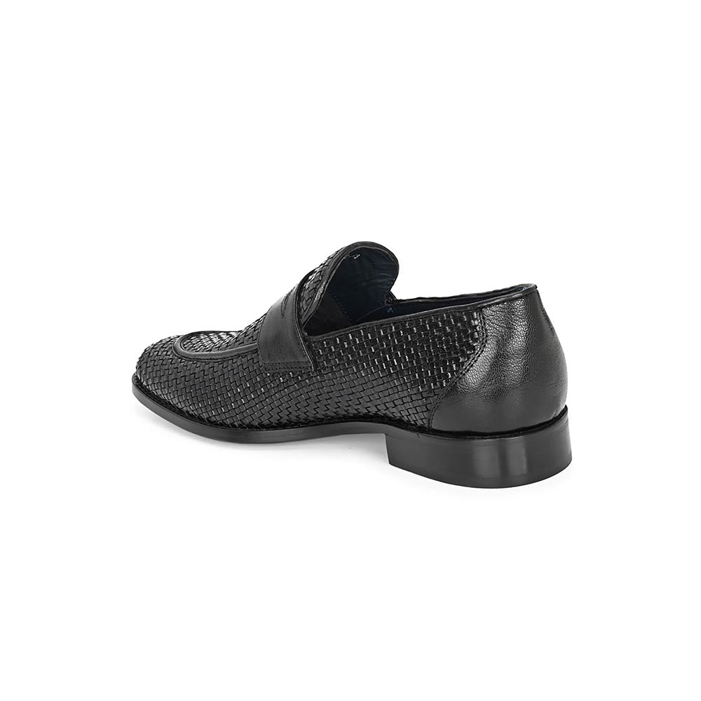 Valentino Mens Leather Casual Loafers - Black