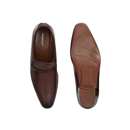 Valentino Mens Leather Formal Oxford Shoes - Brown