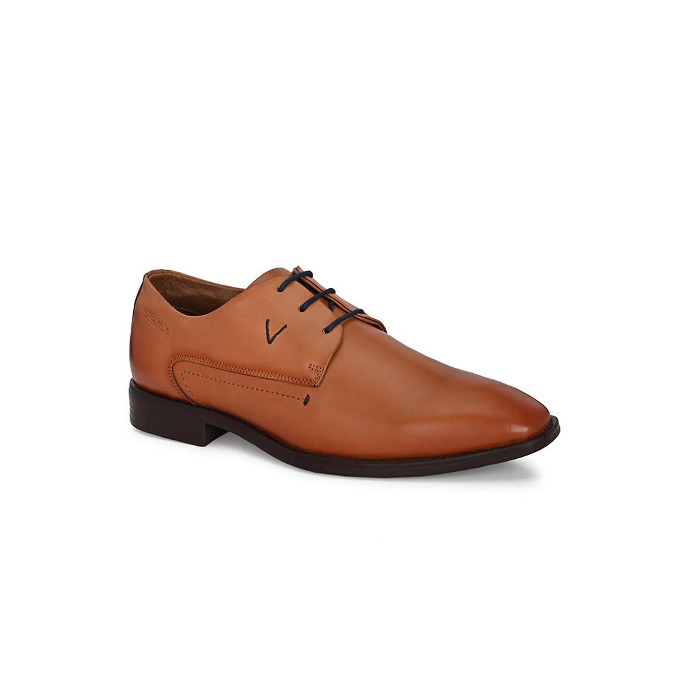 Valentino Mens Leather Formal Derbies - Tan