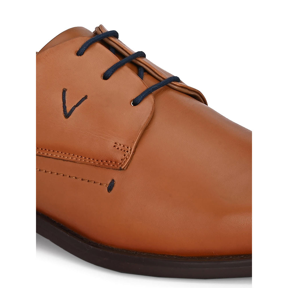 Valentino Mens Leather Formal Derbies - Tan
