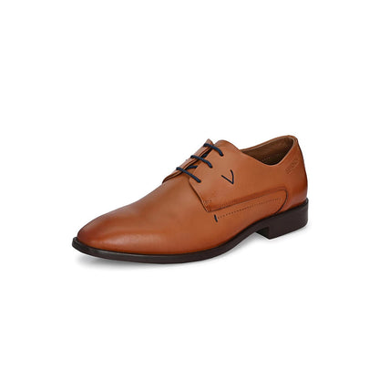 Valentino Mens Leather Formal Derbies - Tan