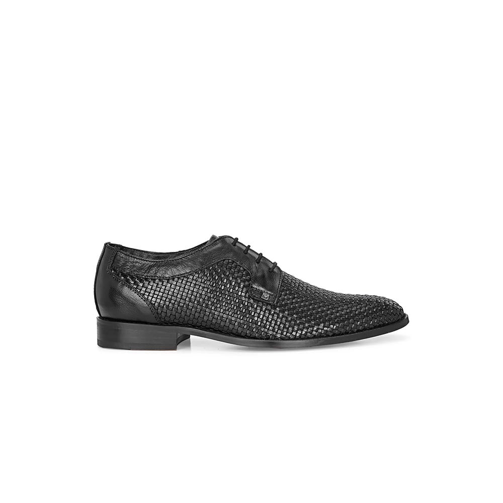 Valentino Mens Leather Formal Derbies - Black