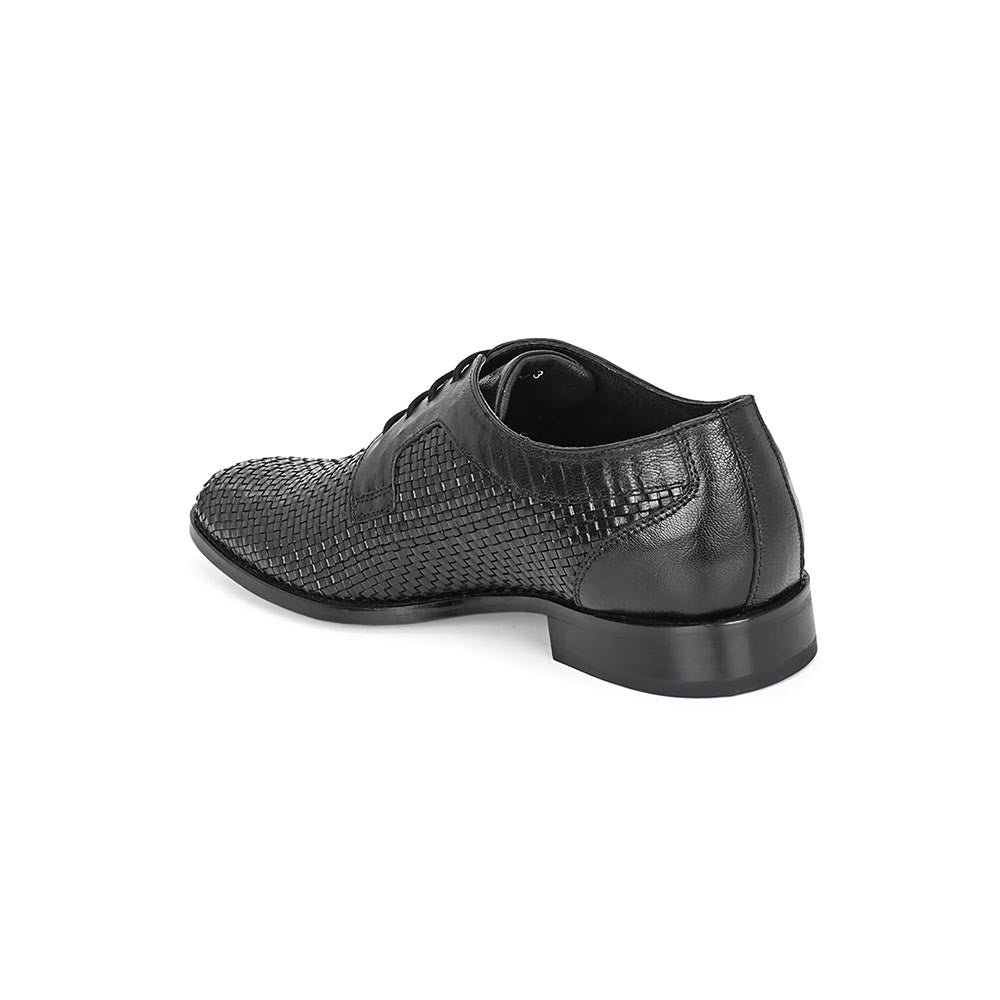Valentino Mens Leather Formal Derbies - Black