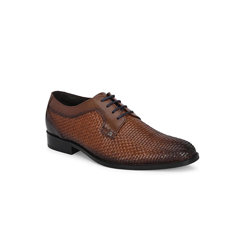 Valentino Mens Leather Formal Derbies - Tan
