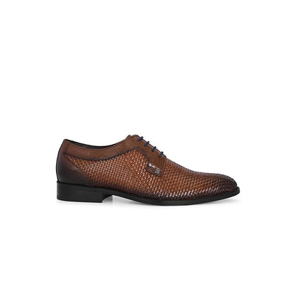 Valentino Mens Leather Formal Derbies - Tan