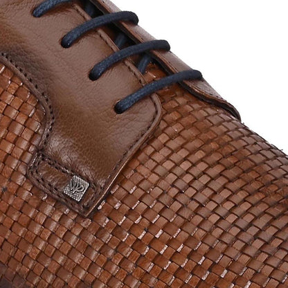 Valentino Mens Leather Formal Derbies - Tan