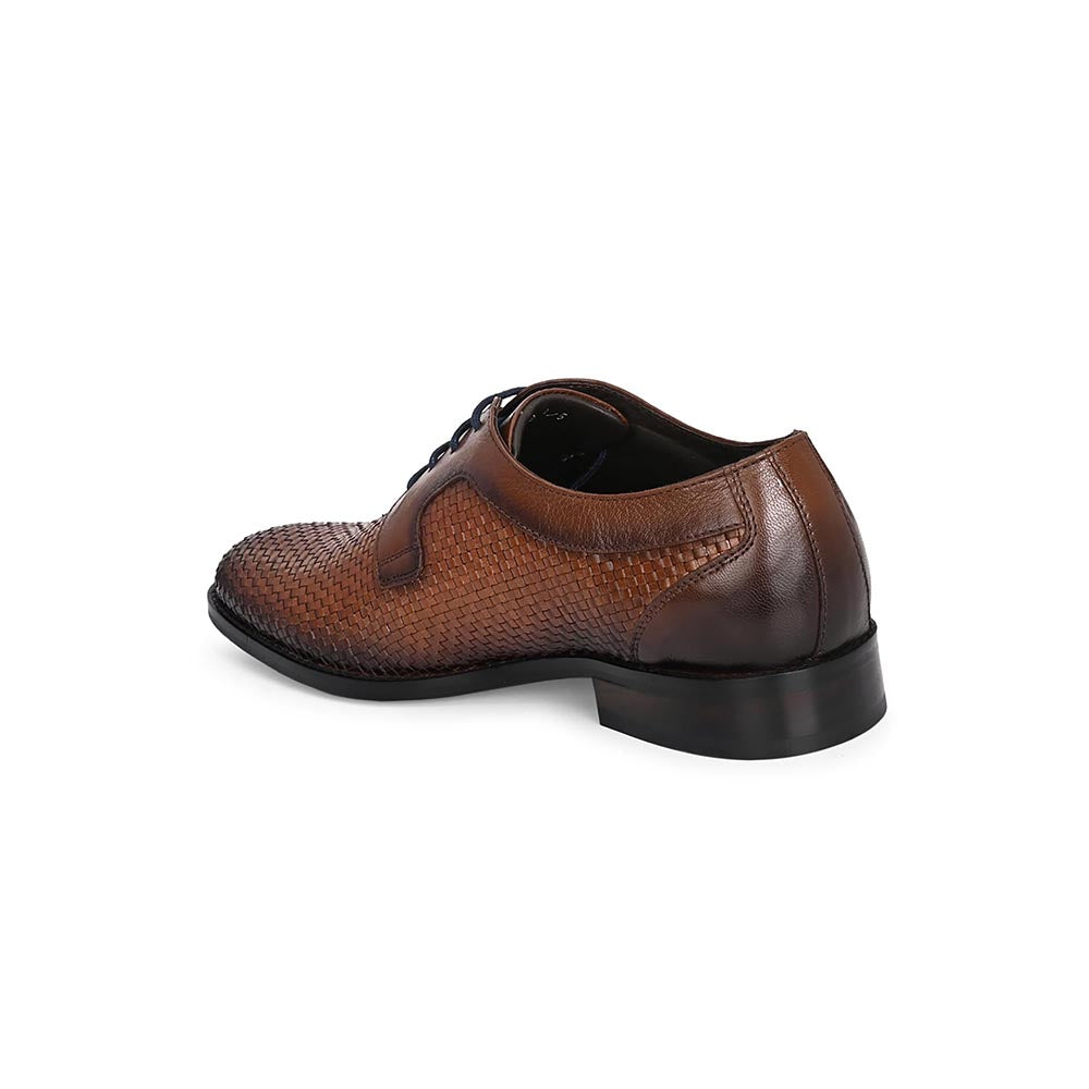 Valentino Mens Leather Formal Derbies - Tan