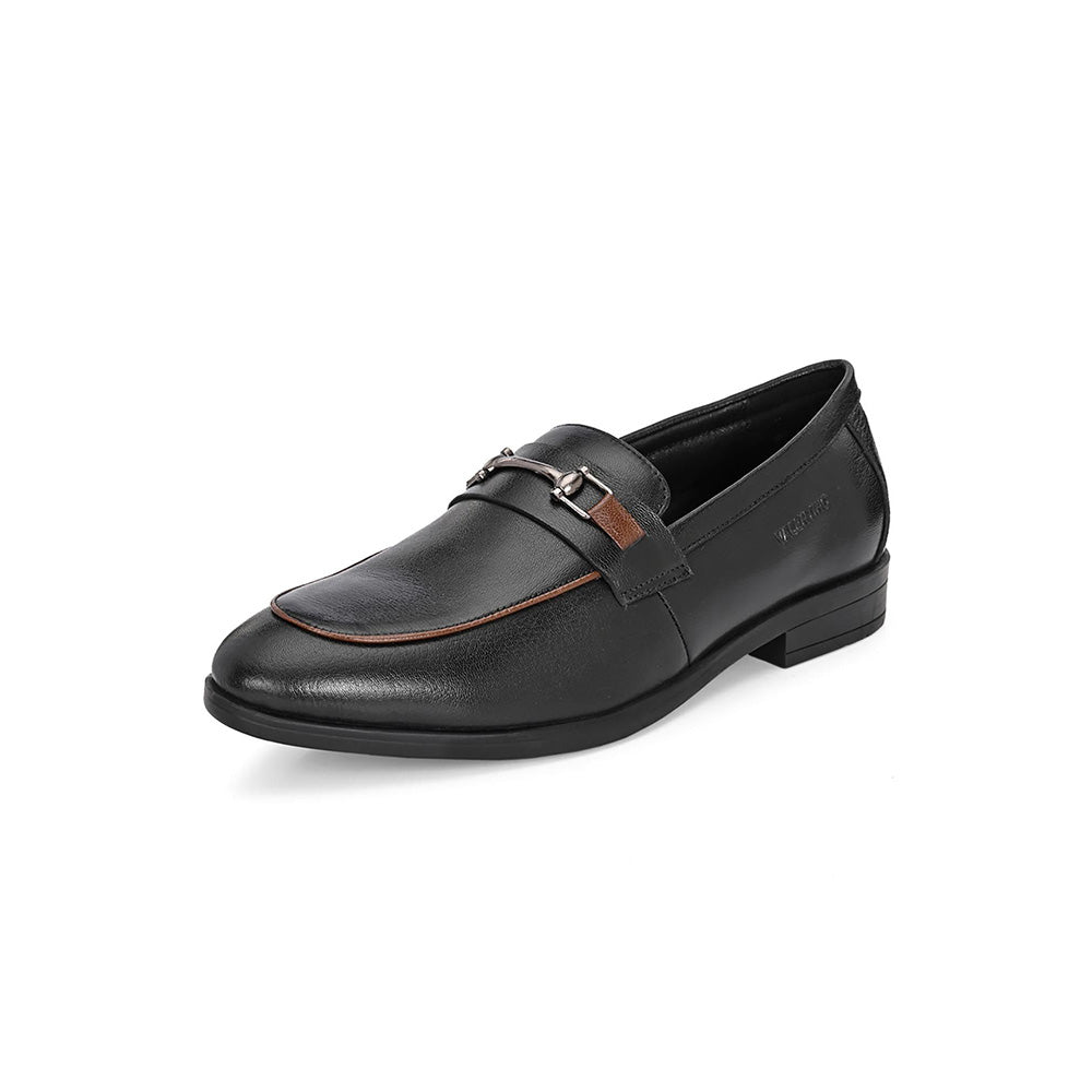 Valentino Mens Leather Casual Loafers - Black