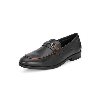 Valentino Mens Leather Casual Loafers - Black