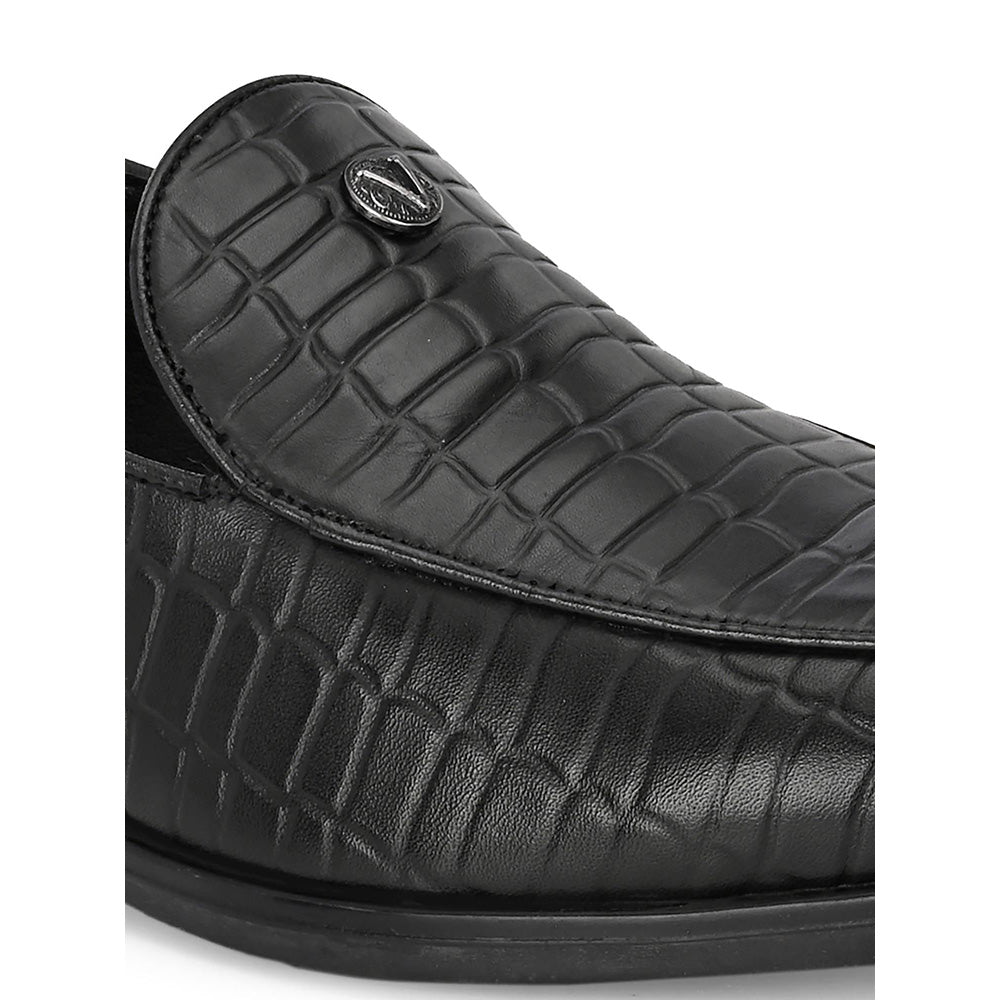 Valentino Mens Leather Casual Loafers - Black