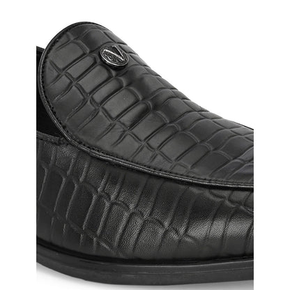 Valentino Mens Leather Casual Loafers - Black