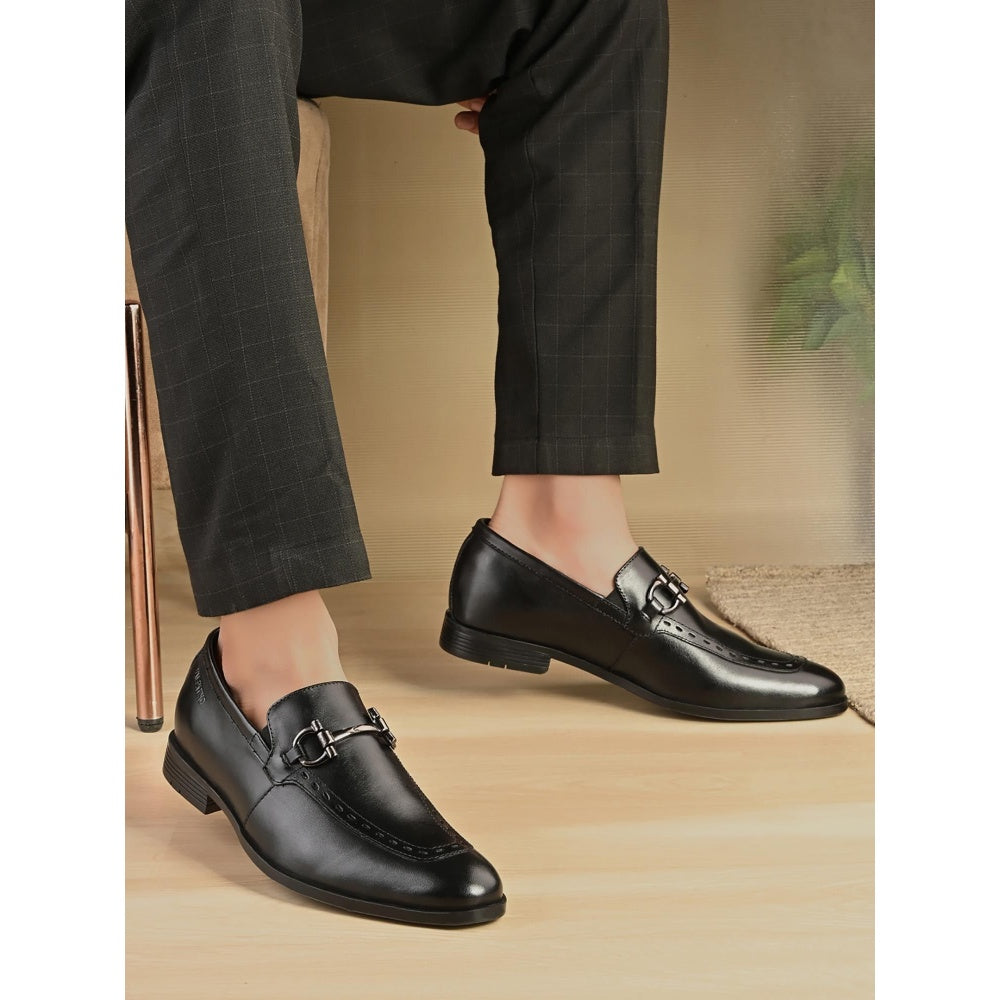 Valentino Mens Leather Casual Loafers - Black
