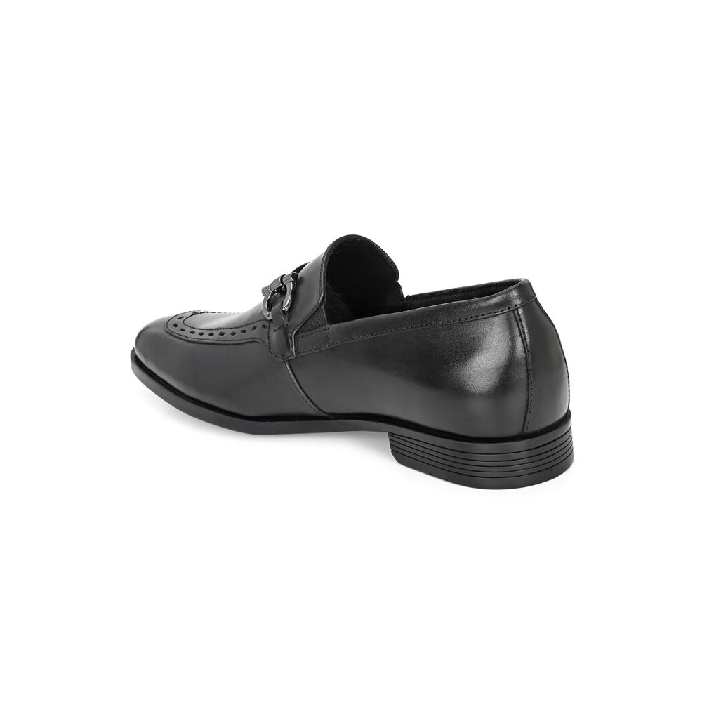 Valentino Mens Leather Casual Loafers - Black
